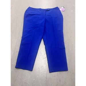 Investments II Dress Pants Women's Royal Blue Straight Classic Career - 18W NWT
